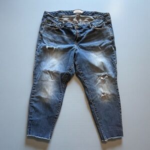 Torrid Distressed Ankle Jeans in Blue